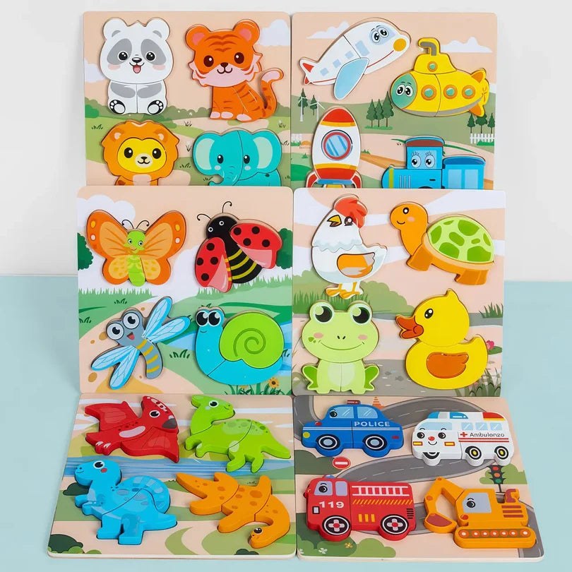 4 piece wooden puzzle board- 1 board