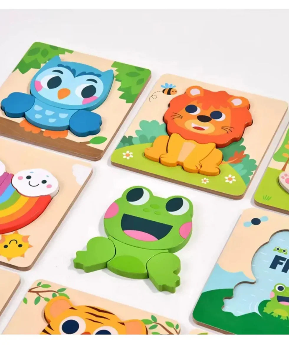 4 Piece Wooden Puzzle Board (1 Pc)