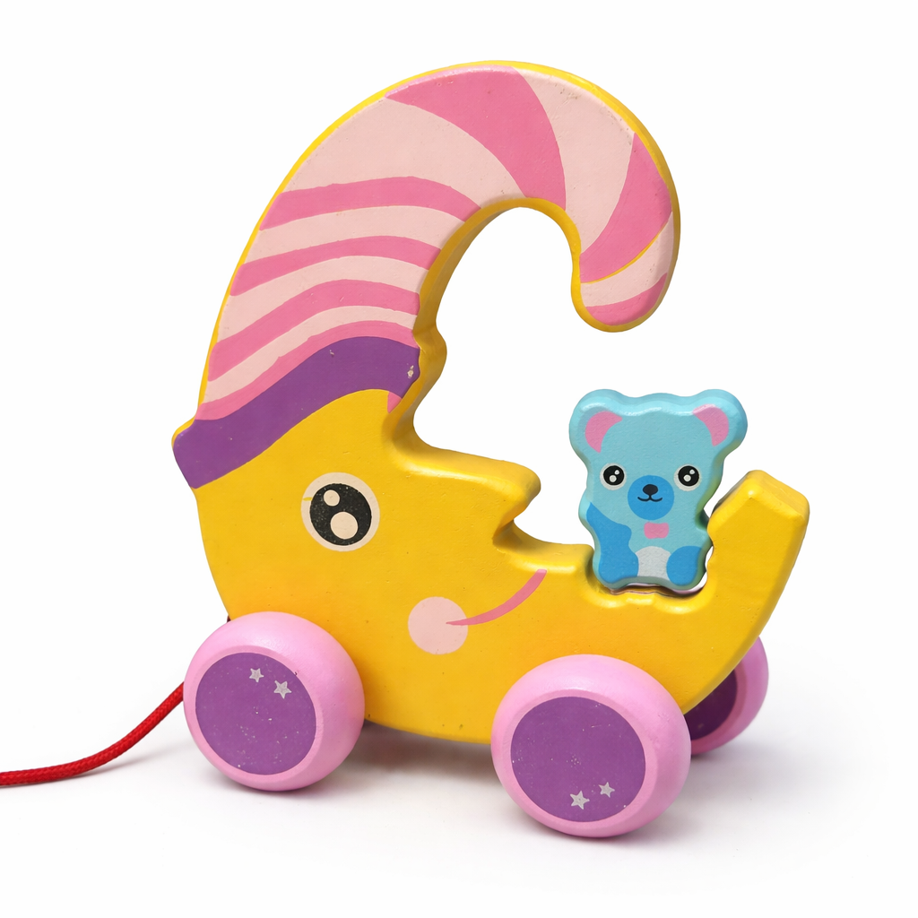 Wooden Pull Along Animal Toy (1pc)