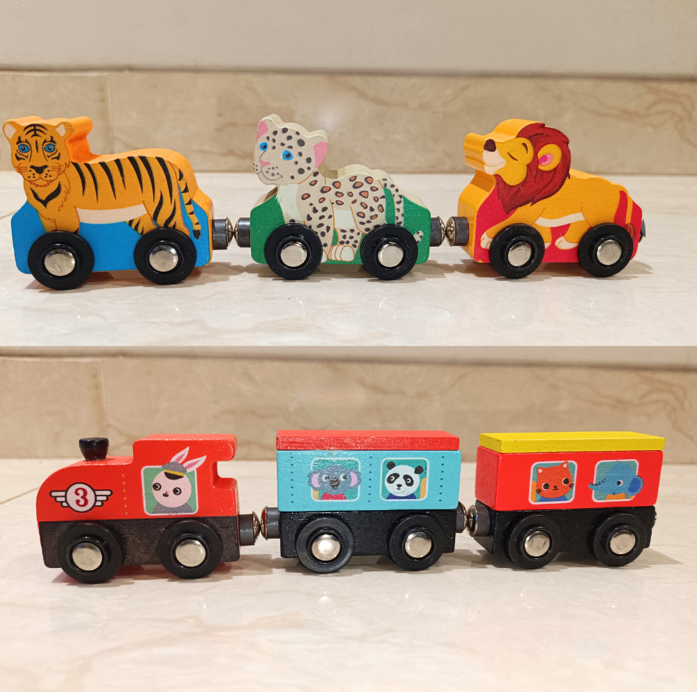 Magnetic Wooden Train Set